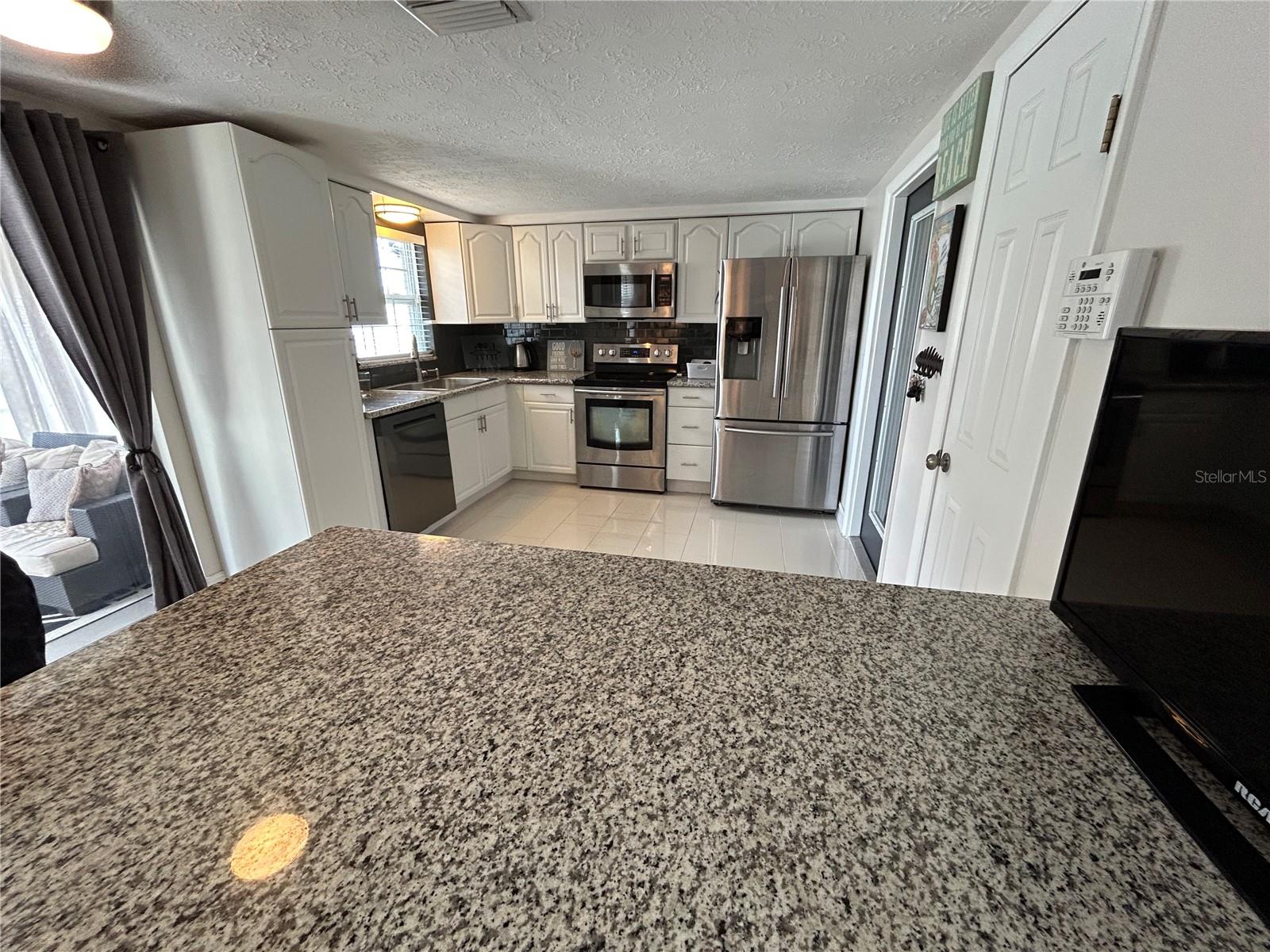 Granite counter tops.