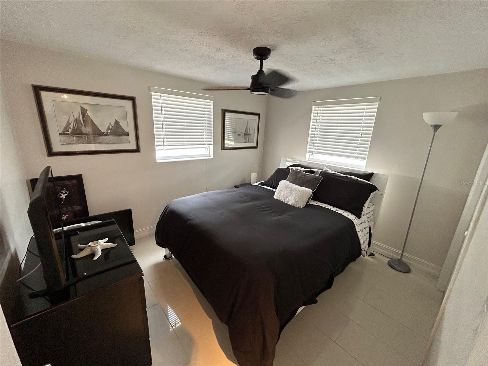 Bedroom one bright and cheerful.