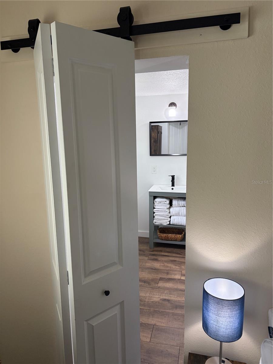 barn door for master bathroom entrance