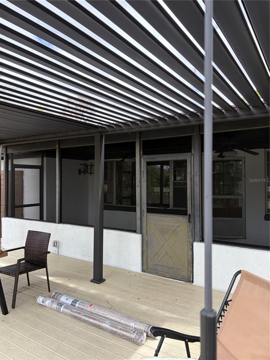 open ceiling outside deck