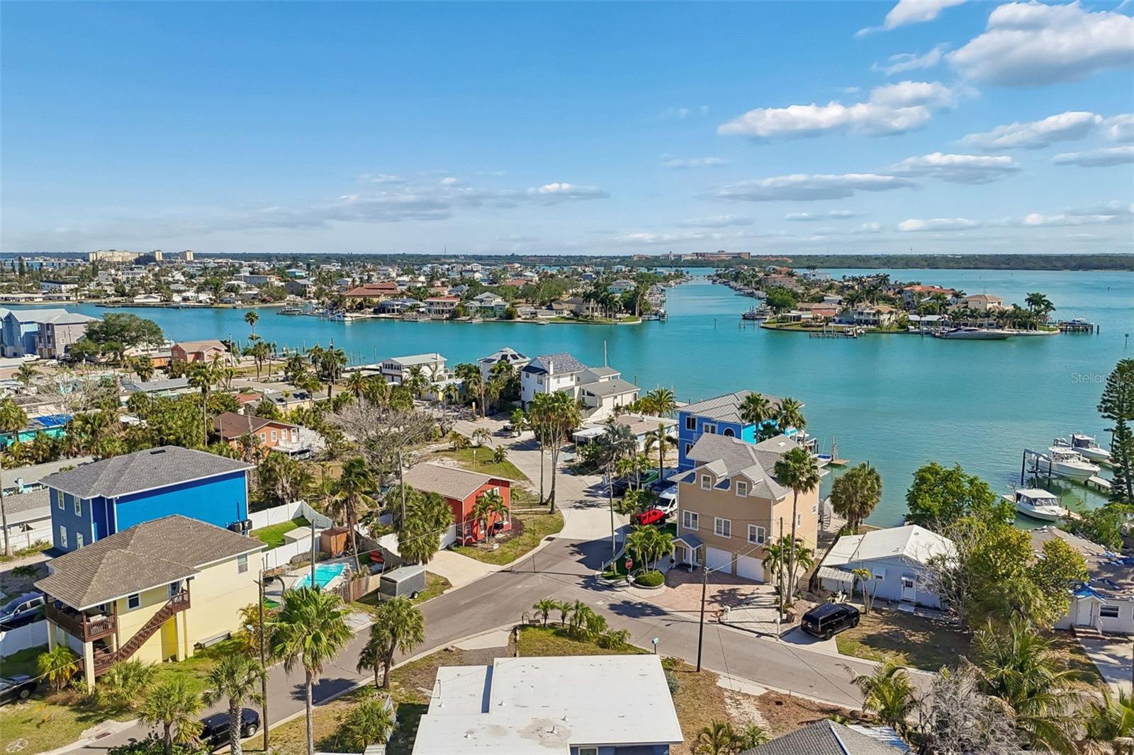 Lot view looking north over intracoastal waterway