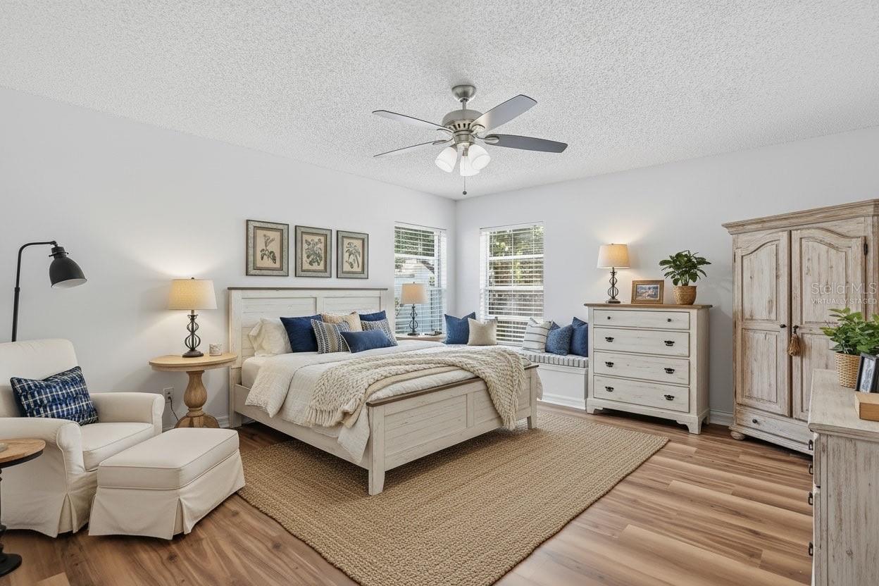 First floor primary bedroom- Virtually staged