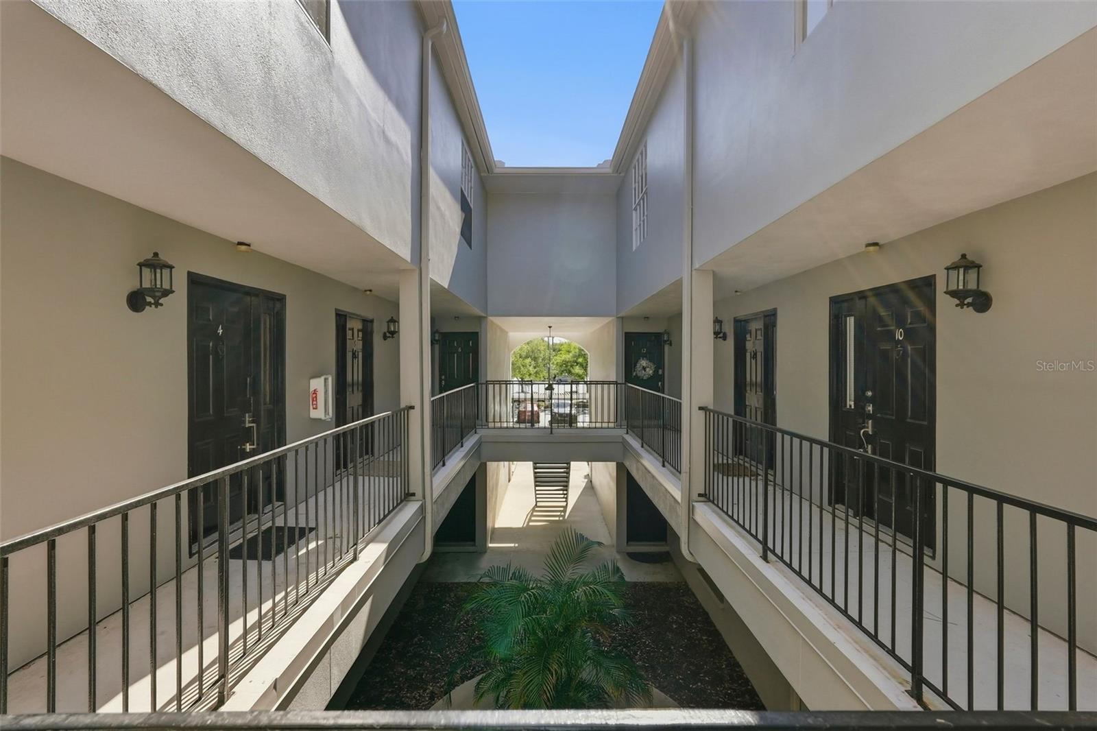 view to the courtyard
