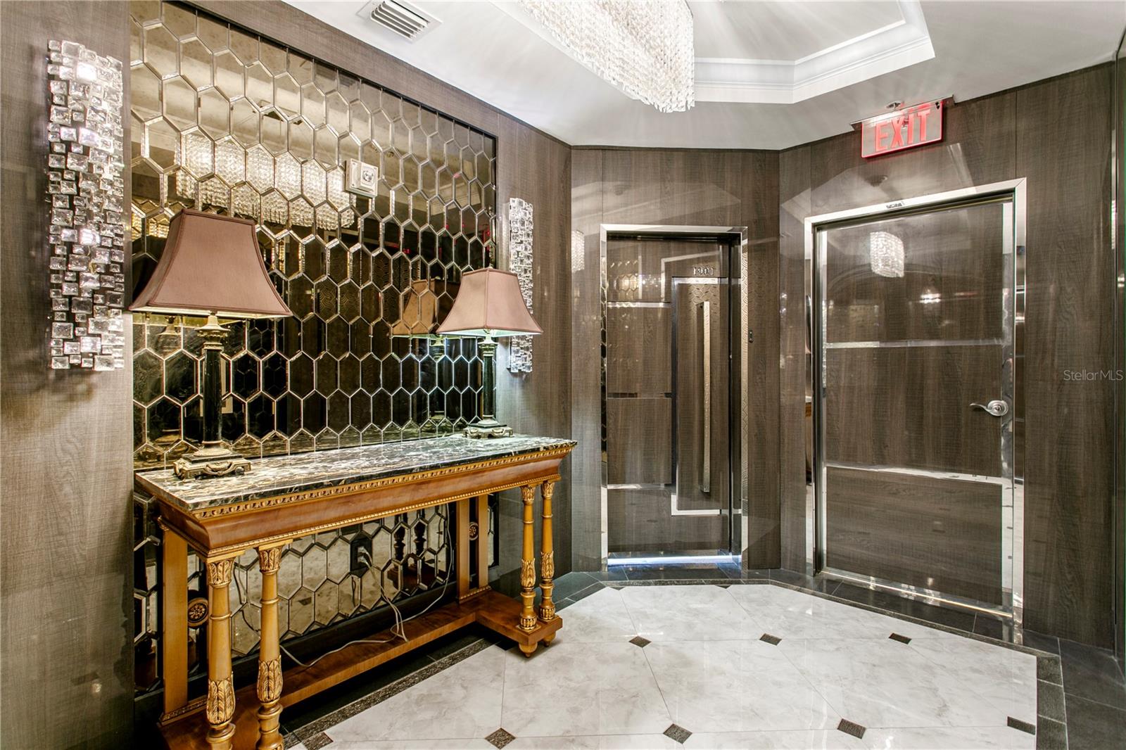 A quick elevator ride takes you to your private elevator lobby -- not shared with another residence.