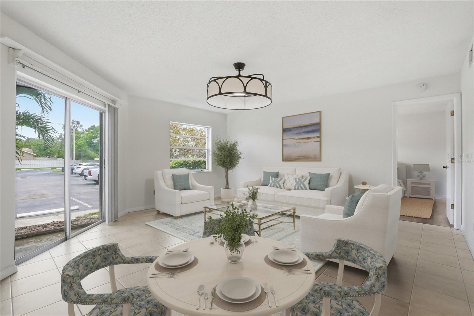 Virtually staged, Living and dining