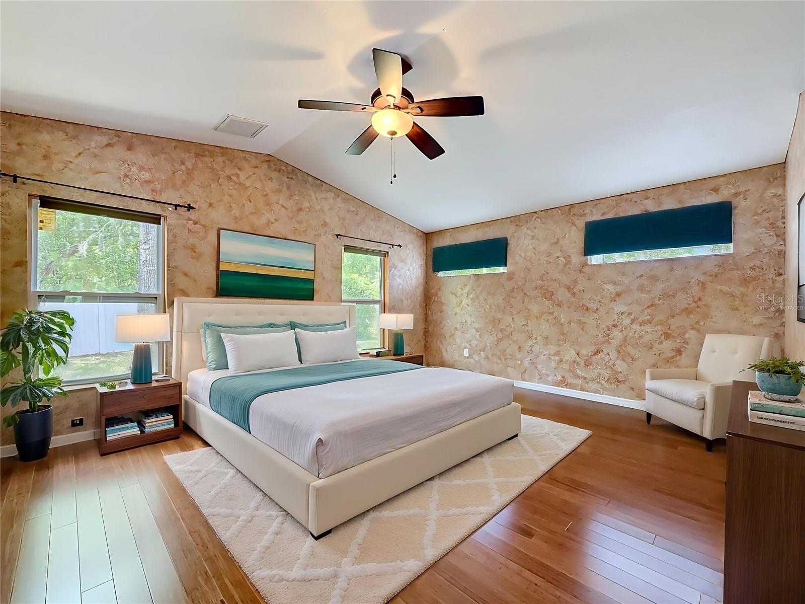 Virtually Staged Primary Bedroom