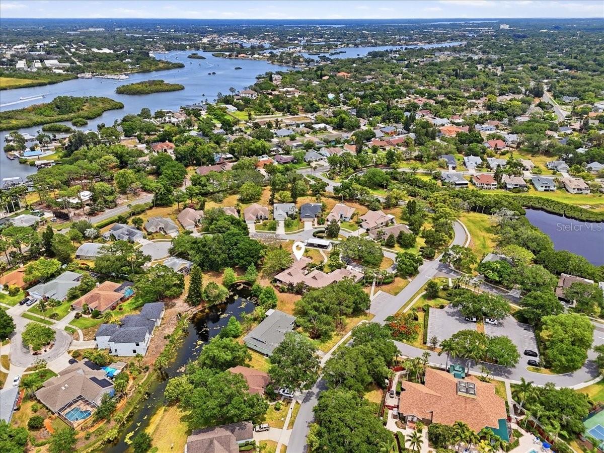 Aerial view of community