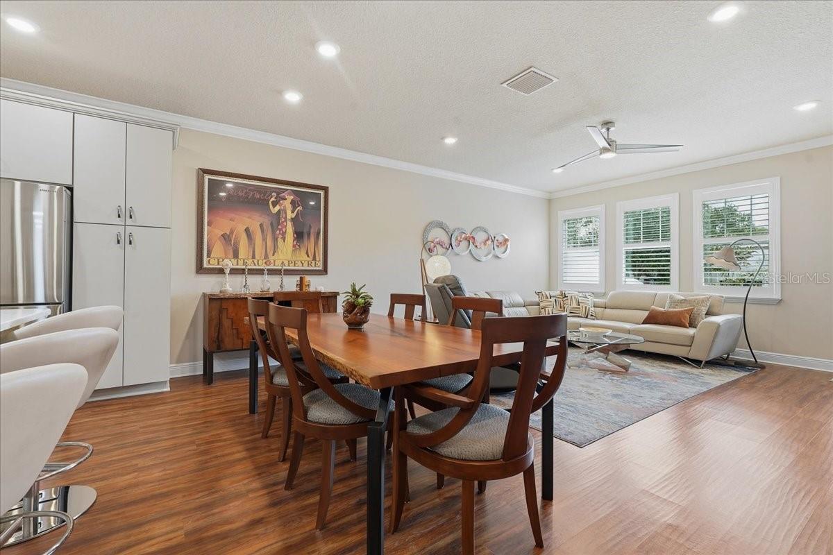 DINING ROOM, FAMILY ROOM COMBO