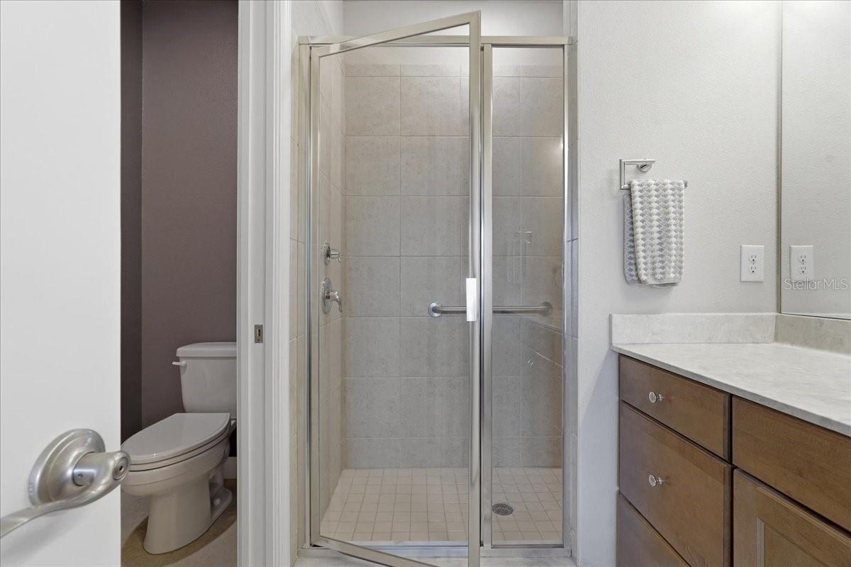 WALK IN SHOWER IN THE UPSTAIRS ENSUITE