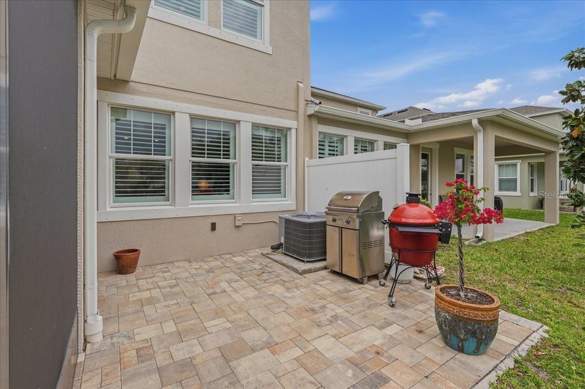 EXTENDED BRICK PAVER OUTDOOR PATIO & COOKING AREA!