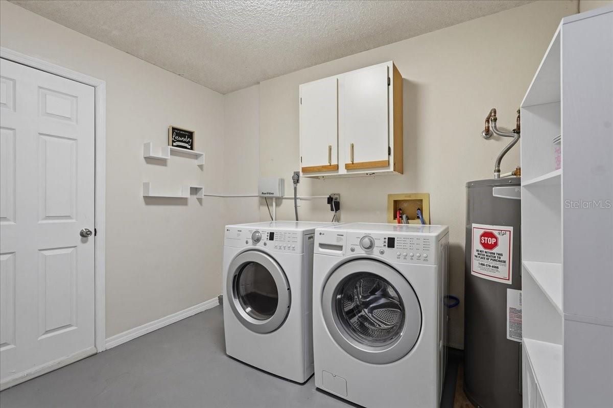 SPACIOUS INDOOR LAUNDRY ROOM!