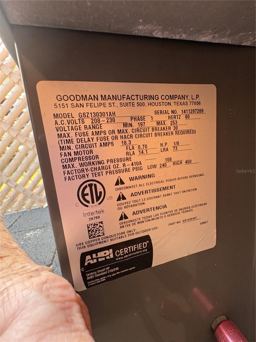 UNIT 1707 HVAC