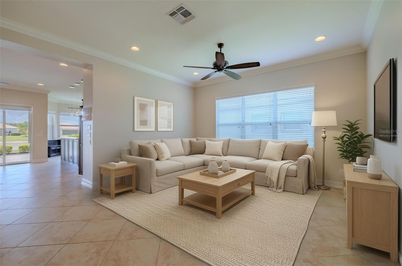 Virtually Staged Living Room