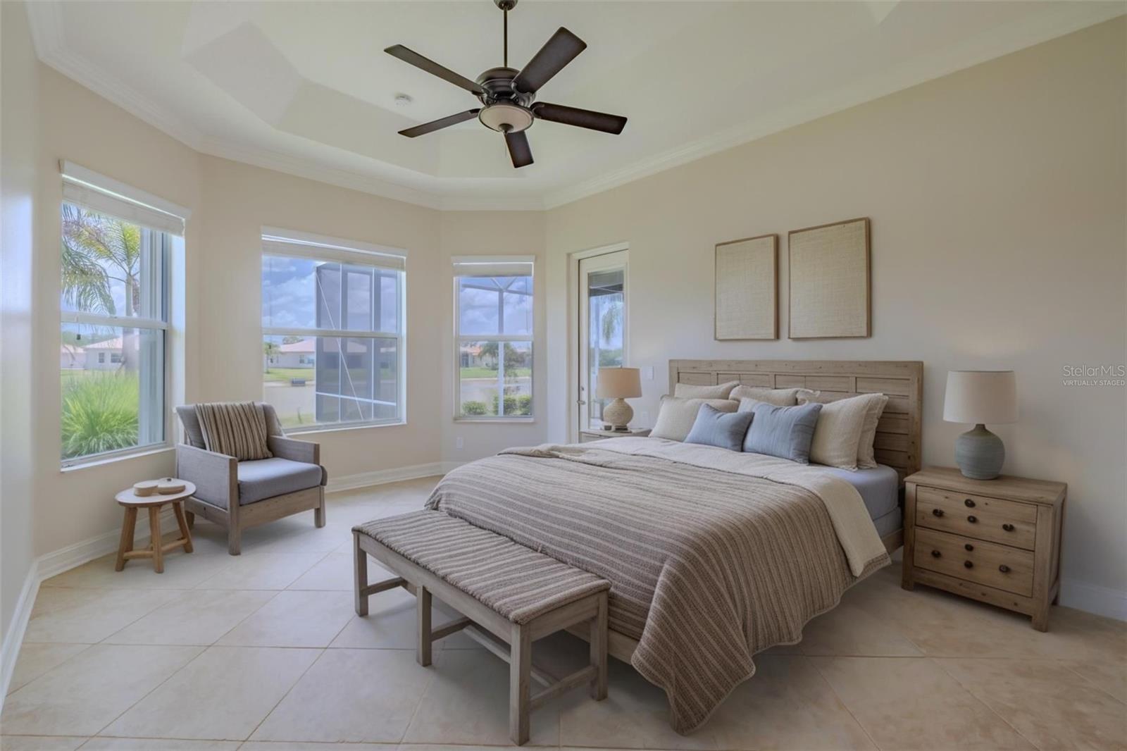 Virtually Staged Primary Bedroom