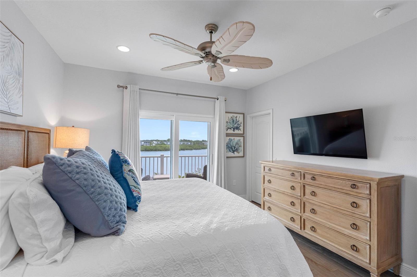 .. Master Looking out..12.9 X 12.2...Private Master  Balcony 12.6 X 5.5 ....Wood Floors - Walk in Closet.. New Wall Finish.