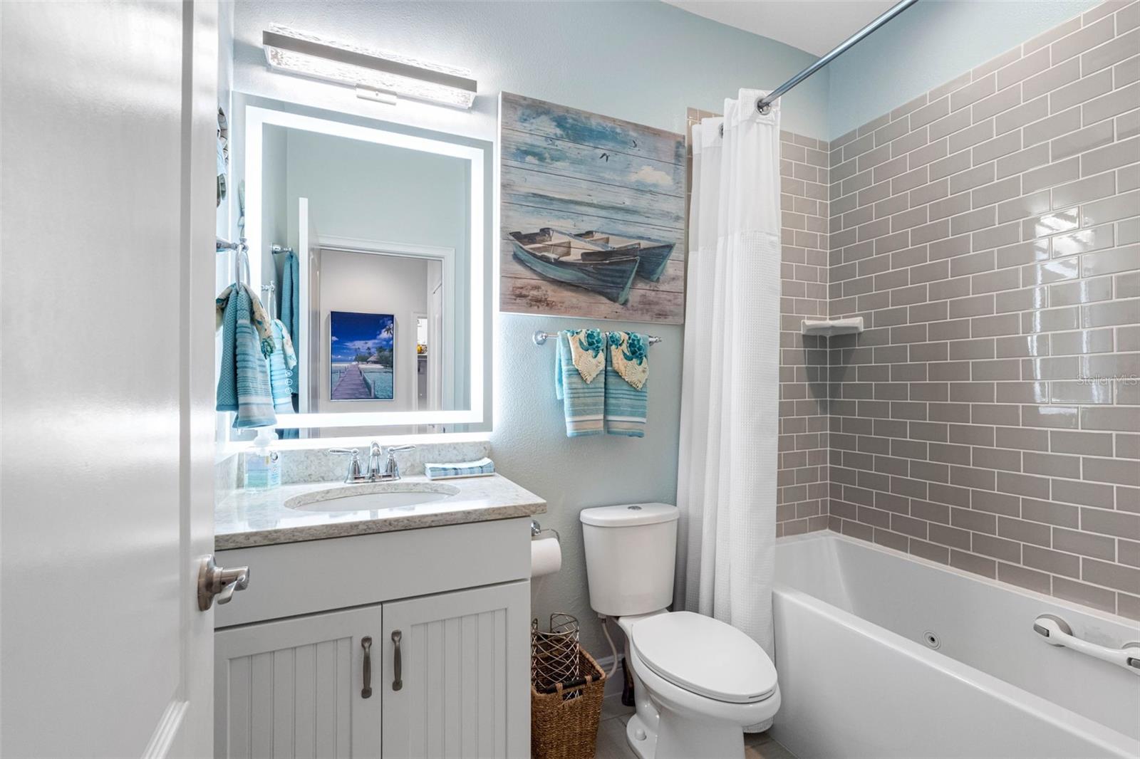 ... 3rd Level Hallway Bath - Shower With  Spa Soaking Tub.. Apparently the Grand Kids as well as the rest of us love it...Refer to Floorplans..