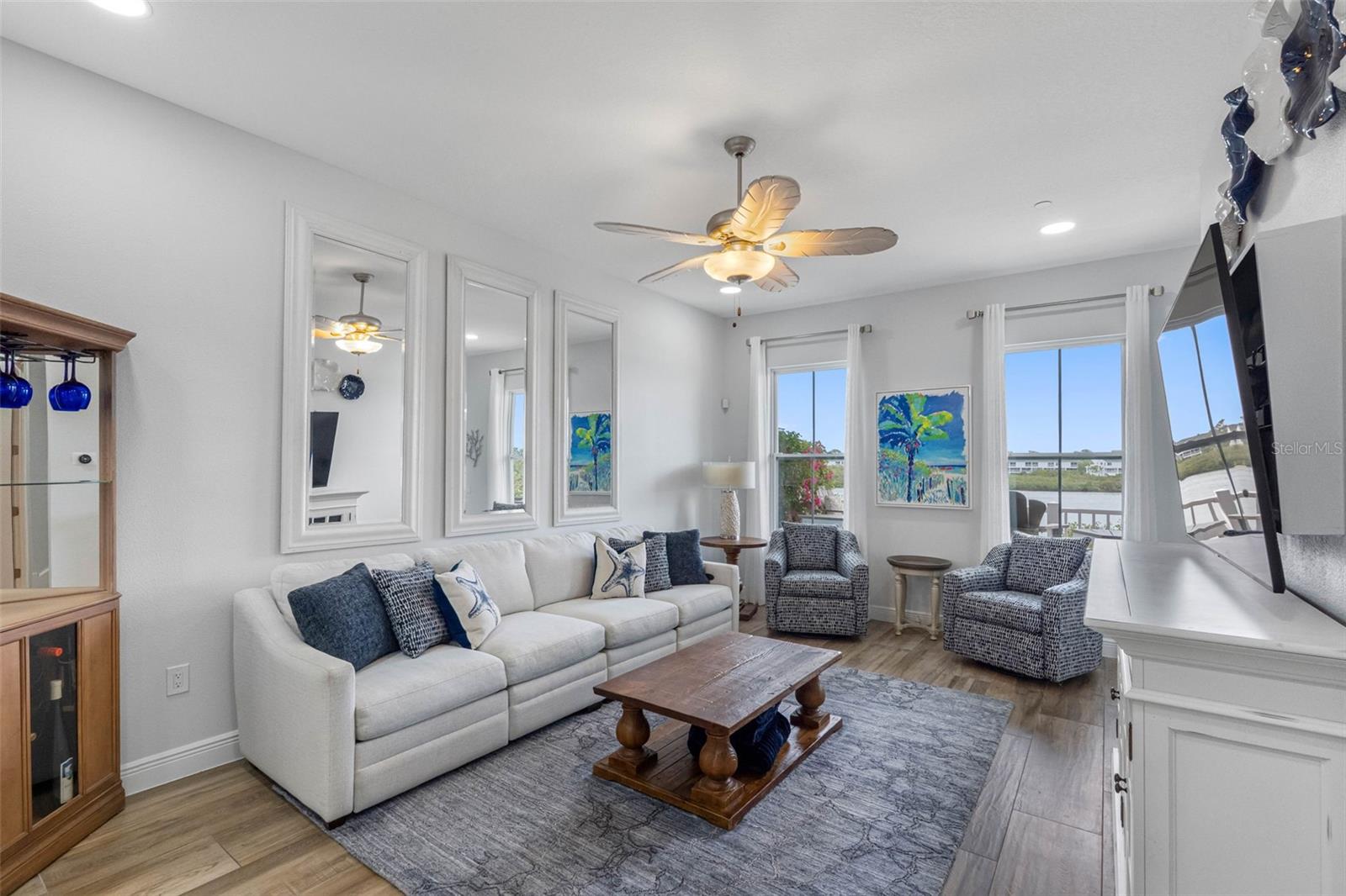 .. Calming Direct Water Viewd from Living Room Area. There is a 20 X 6 Waterfront Balcony off Living Room .