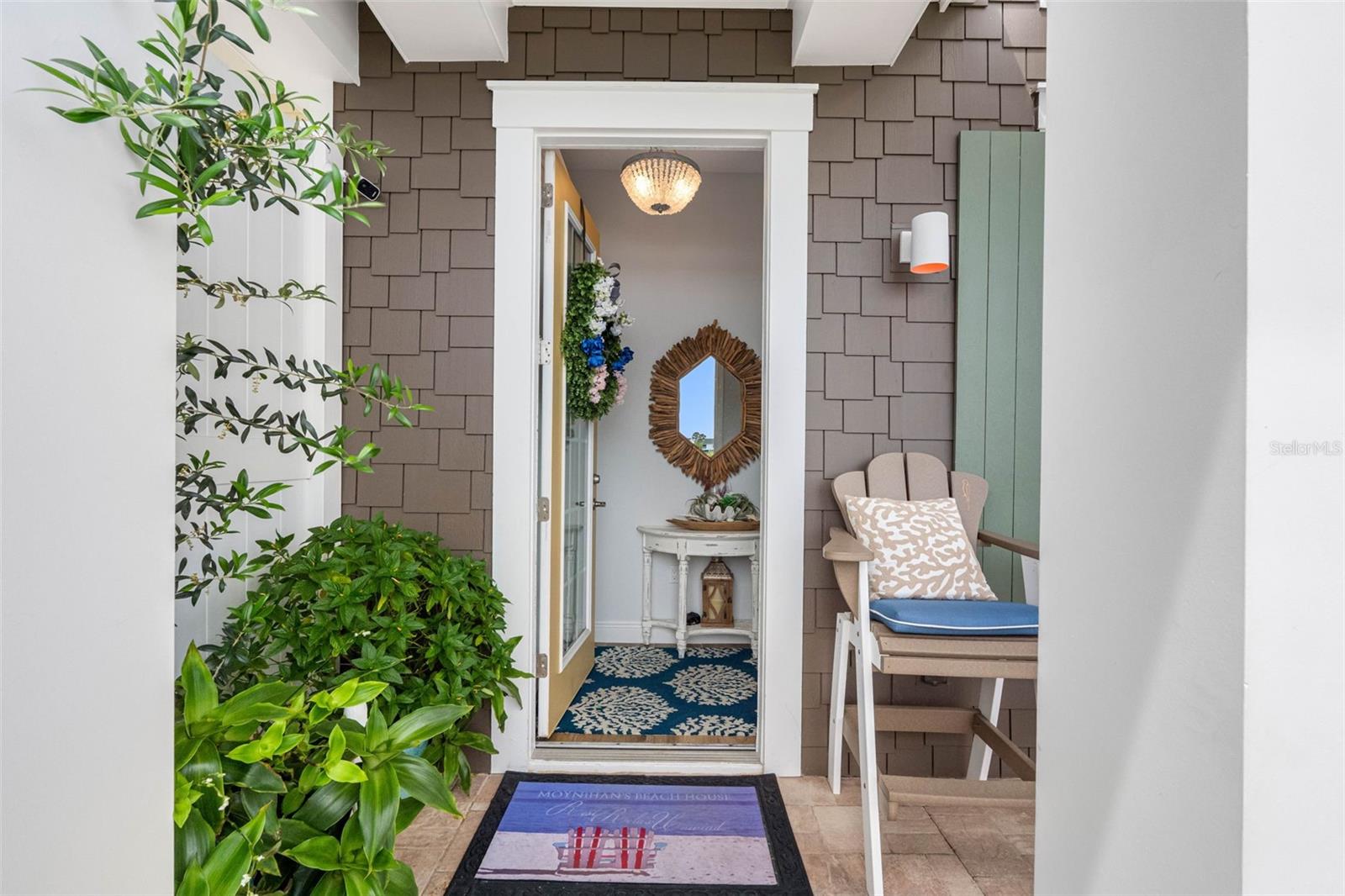 ... Entrance off the Liivng Room Balcony Leads to Stairs to Groung Floor .. -- Well Built Product .Harmony is where rustic meets elegant; where natural wood textures get bathed in sunlight. Waterside of Indian Shores..