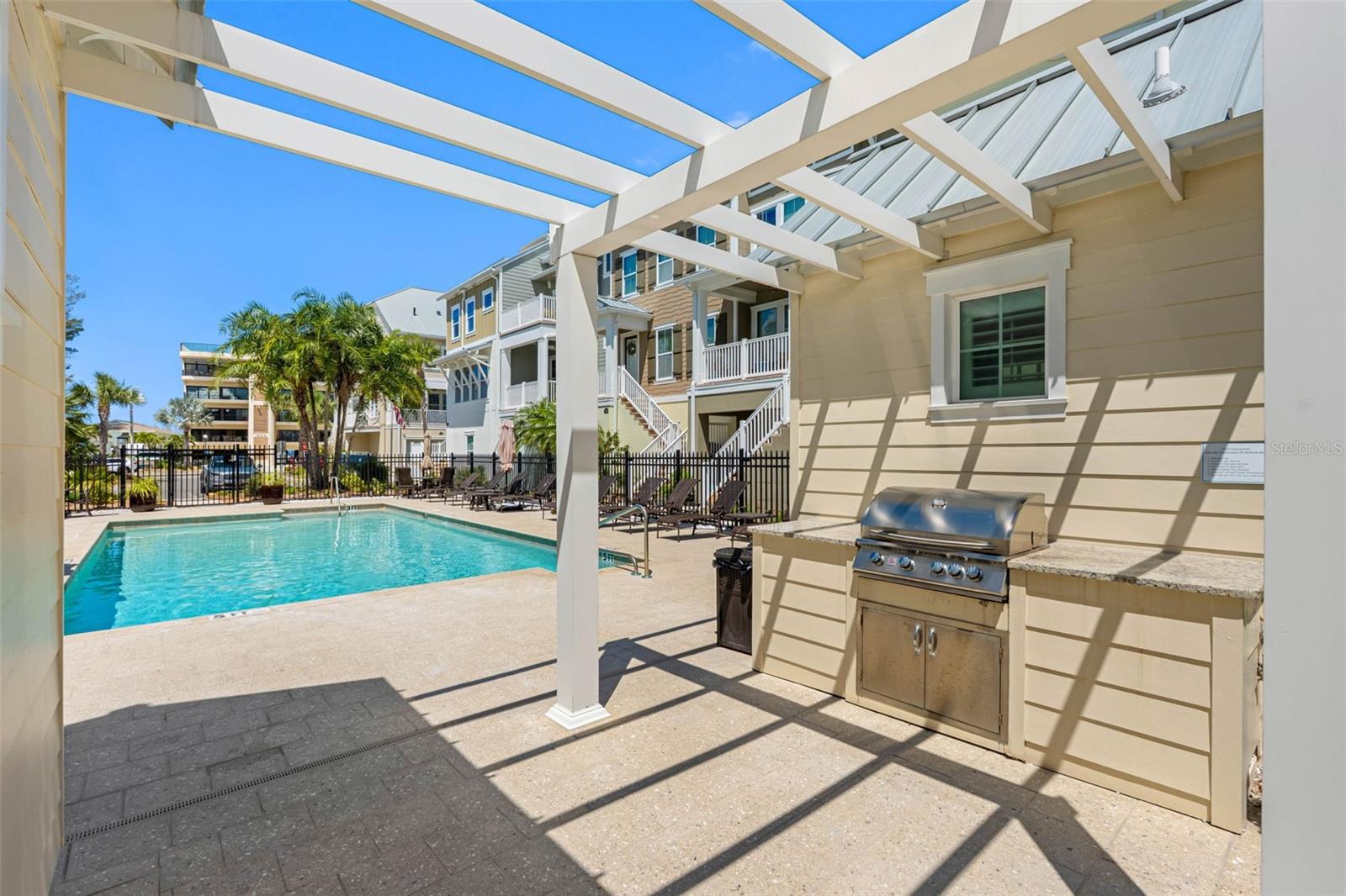 ... Grilling Station By Pool Area. Restrooms on Other Side of Grilling Station.