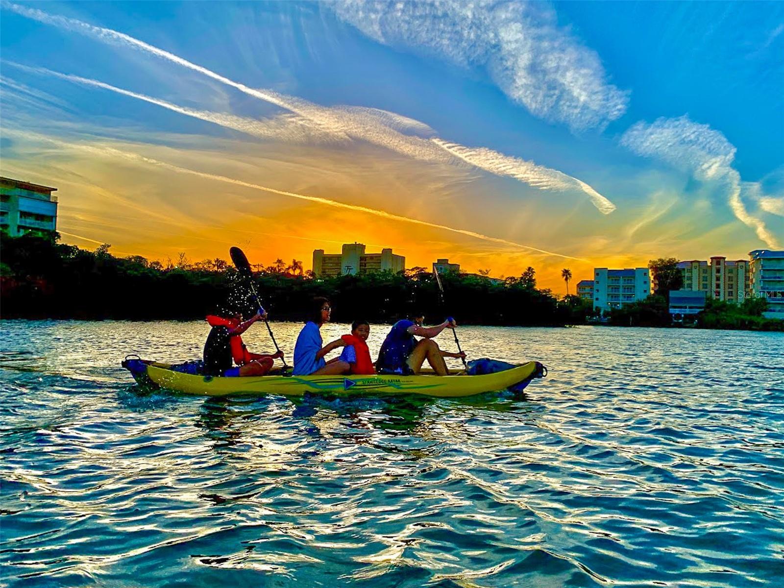 .. After Work Kayaking from Waterside. The Aquatic Life on the Intracoastal is just amazing. To experiance a Pod of Dolphins with young Calves swim by your Kayak is beyond words.
