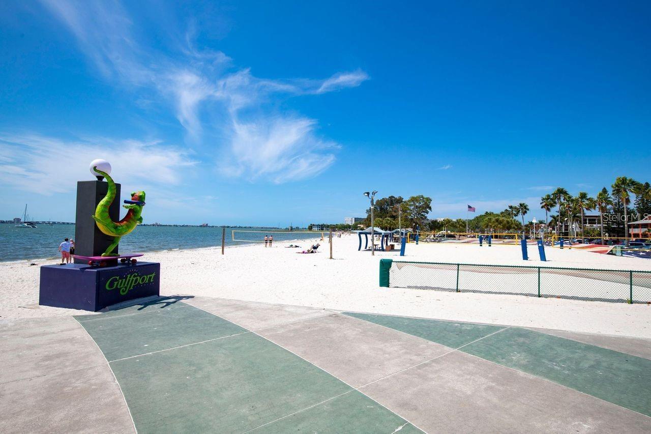 Gullfport Beach and volleyball courts (pic taken prior to 2024)