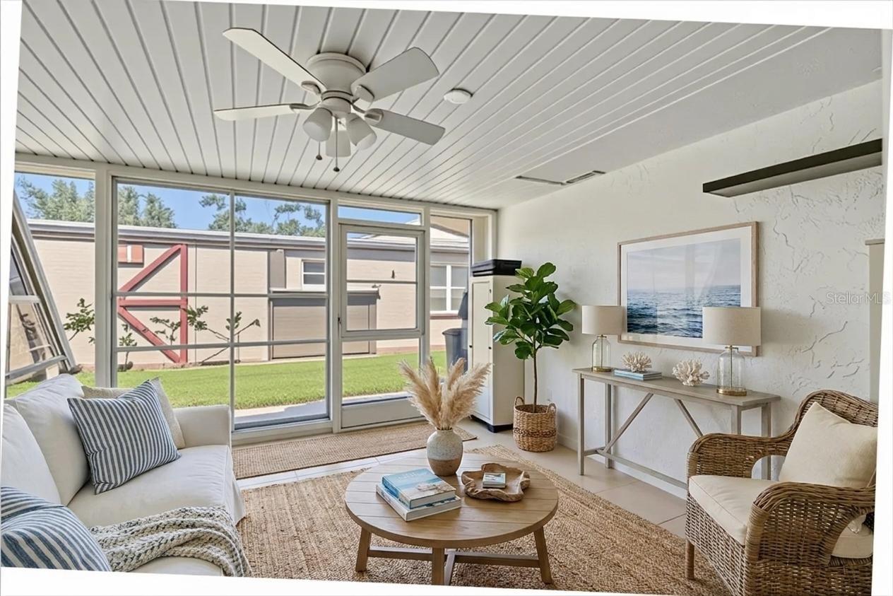 Florida room/lanai virtual staged