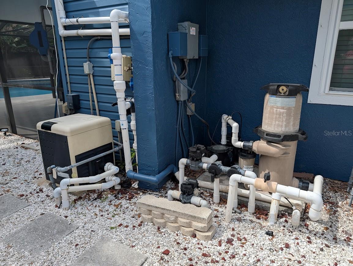 Pool equipment with 1 year old gas heater