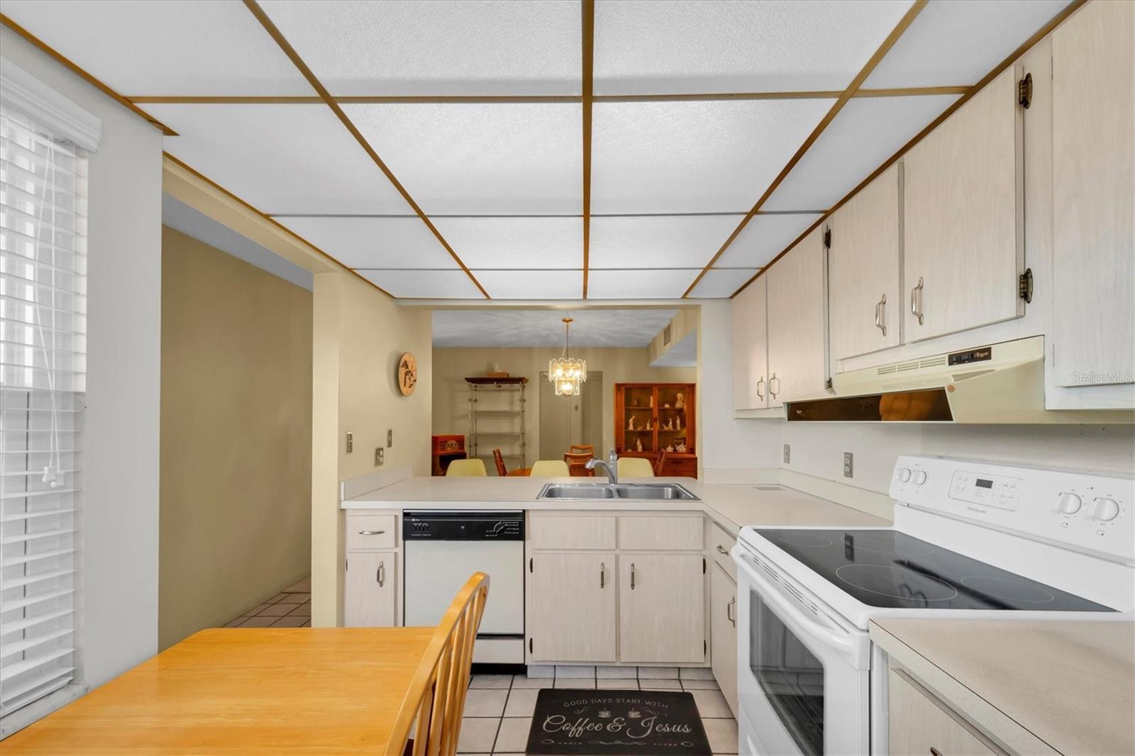 Kitchen view from looking out to the Dining Room