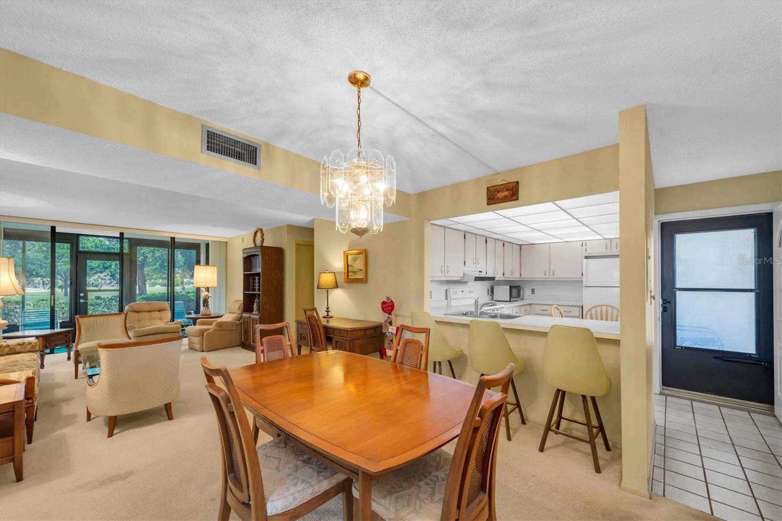Dining Room, Living Room Kitchen Front entrance view