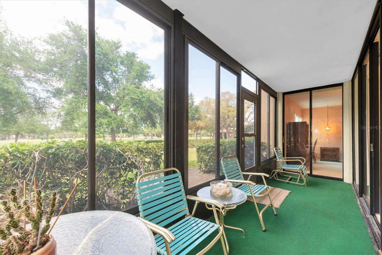 Patio looking into the Primary Bedroom