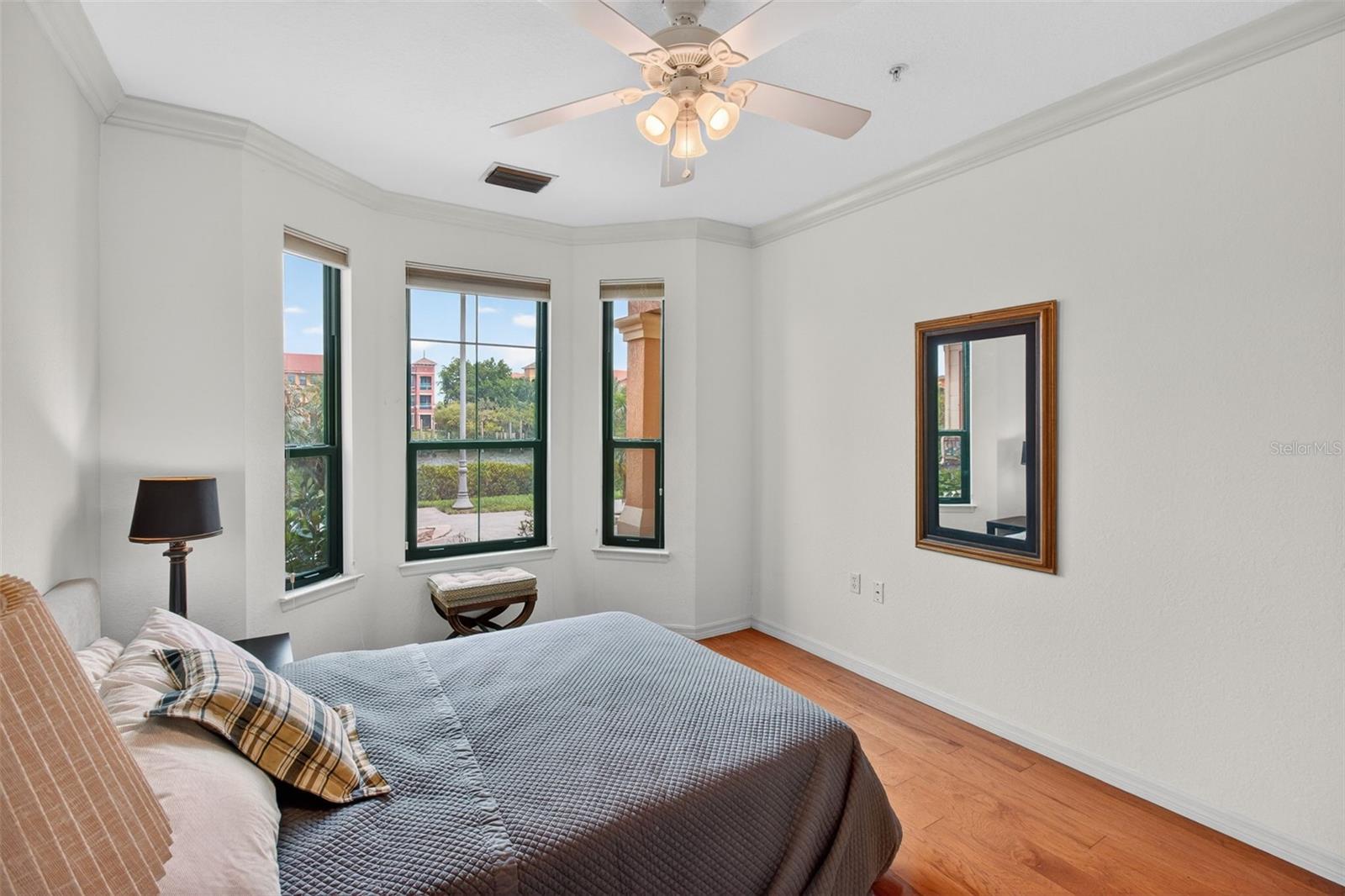 Water views from second floor primary bedroom