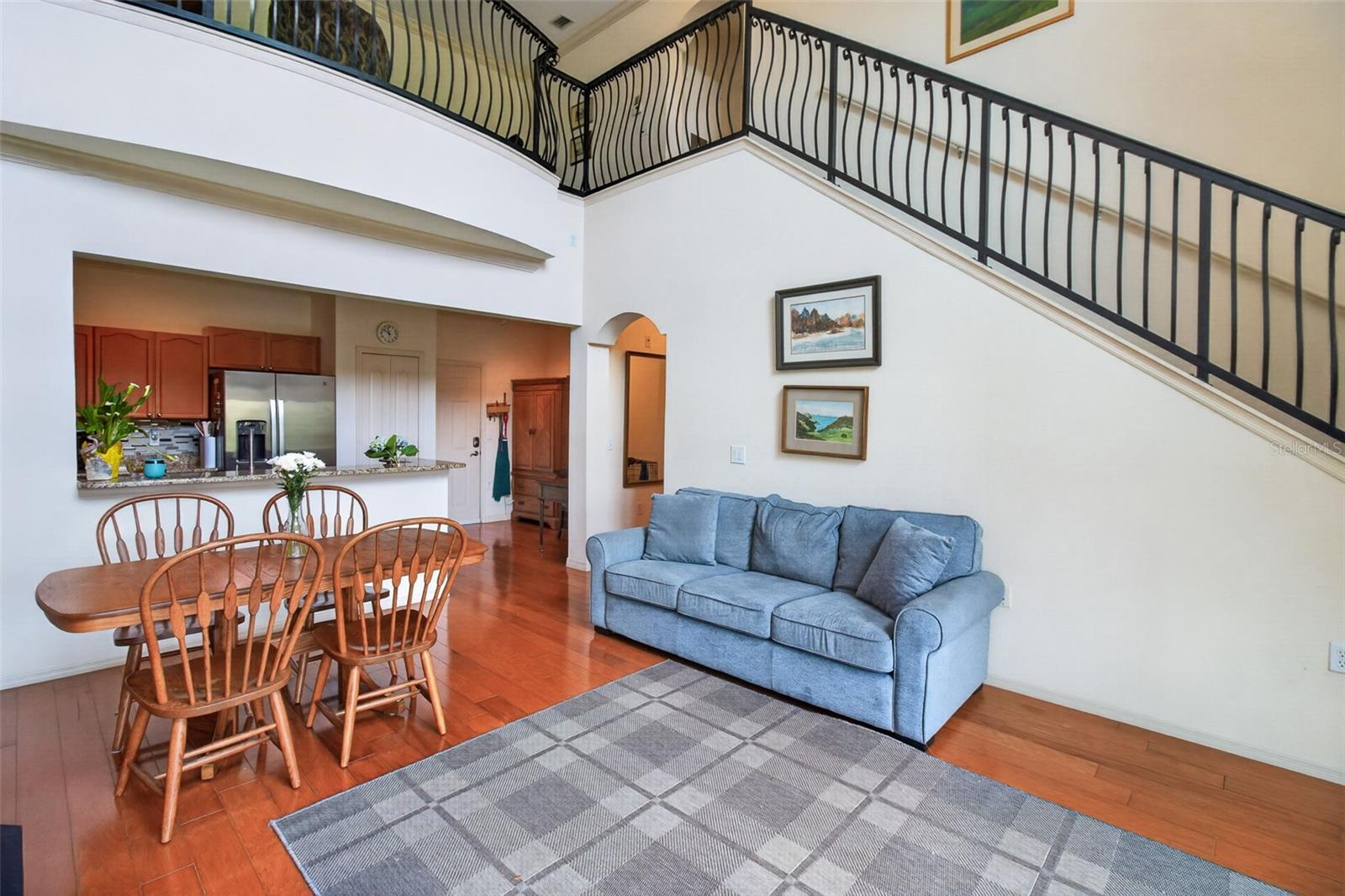 open plan, high ceilings