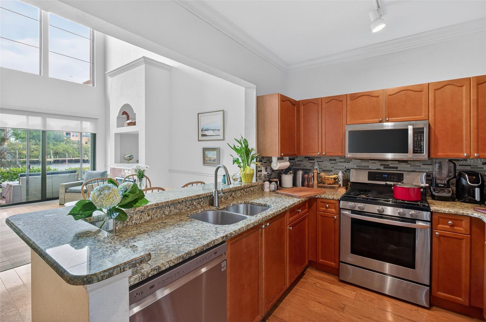 upgraded kitchen with beautiful views