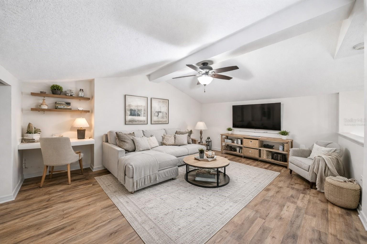 "Virtually Staged" The loft area can be an office or whatever your heart desires.