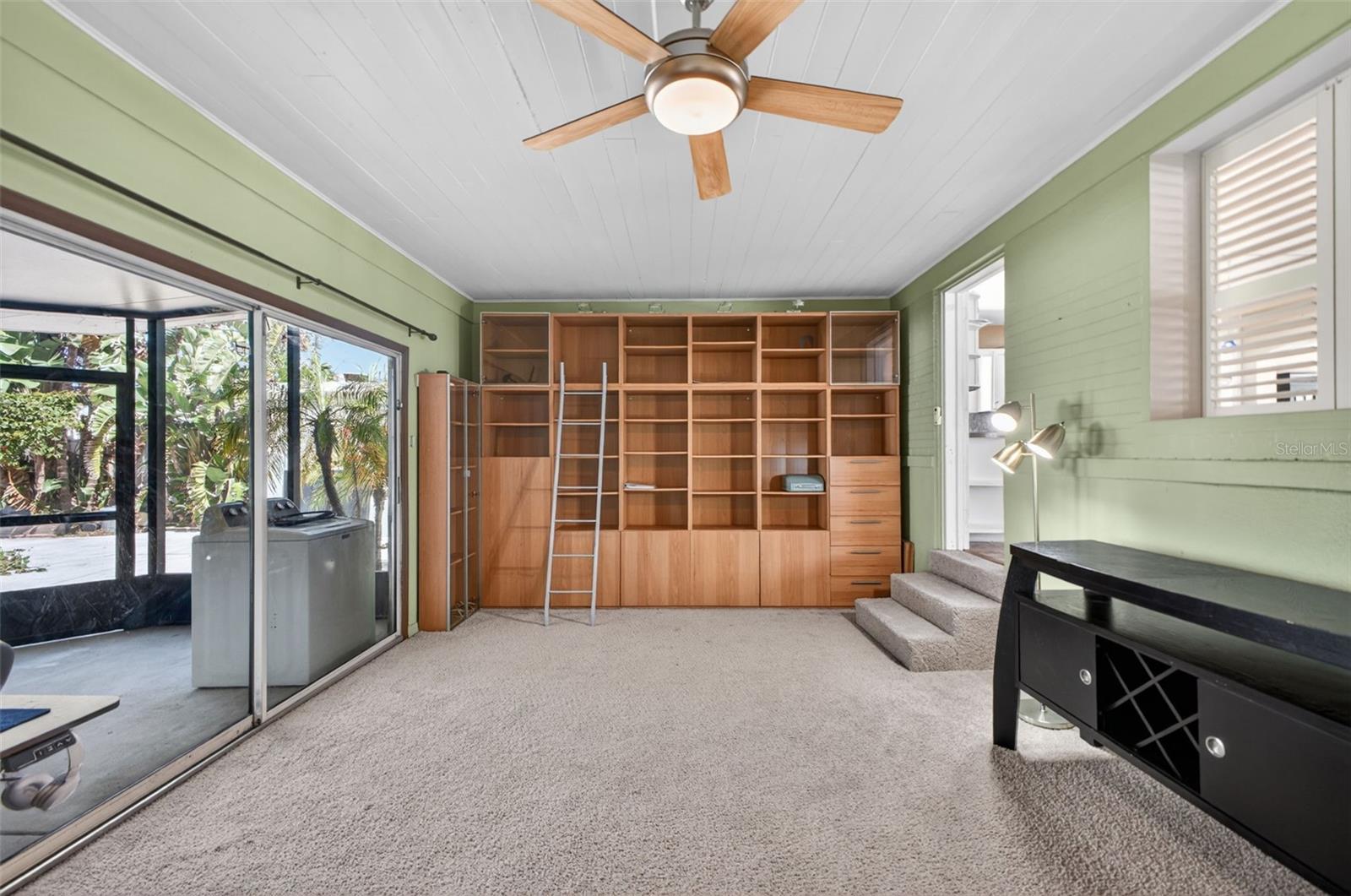 Large Office Area with built-in cabinets