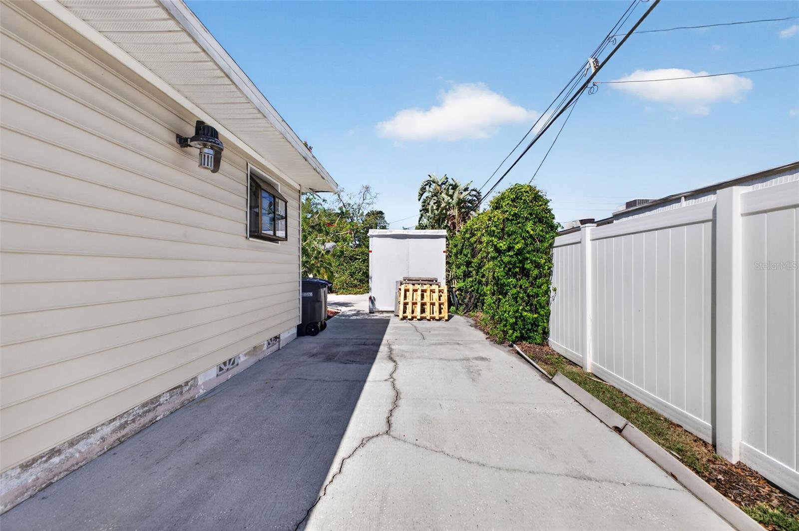Driveway Parking Pad Looking Toward The Back of House