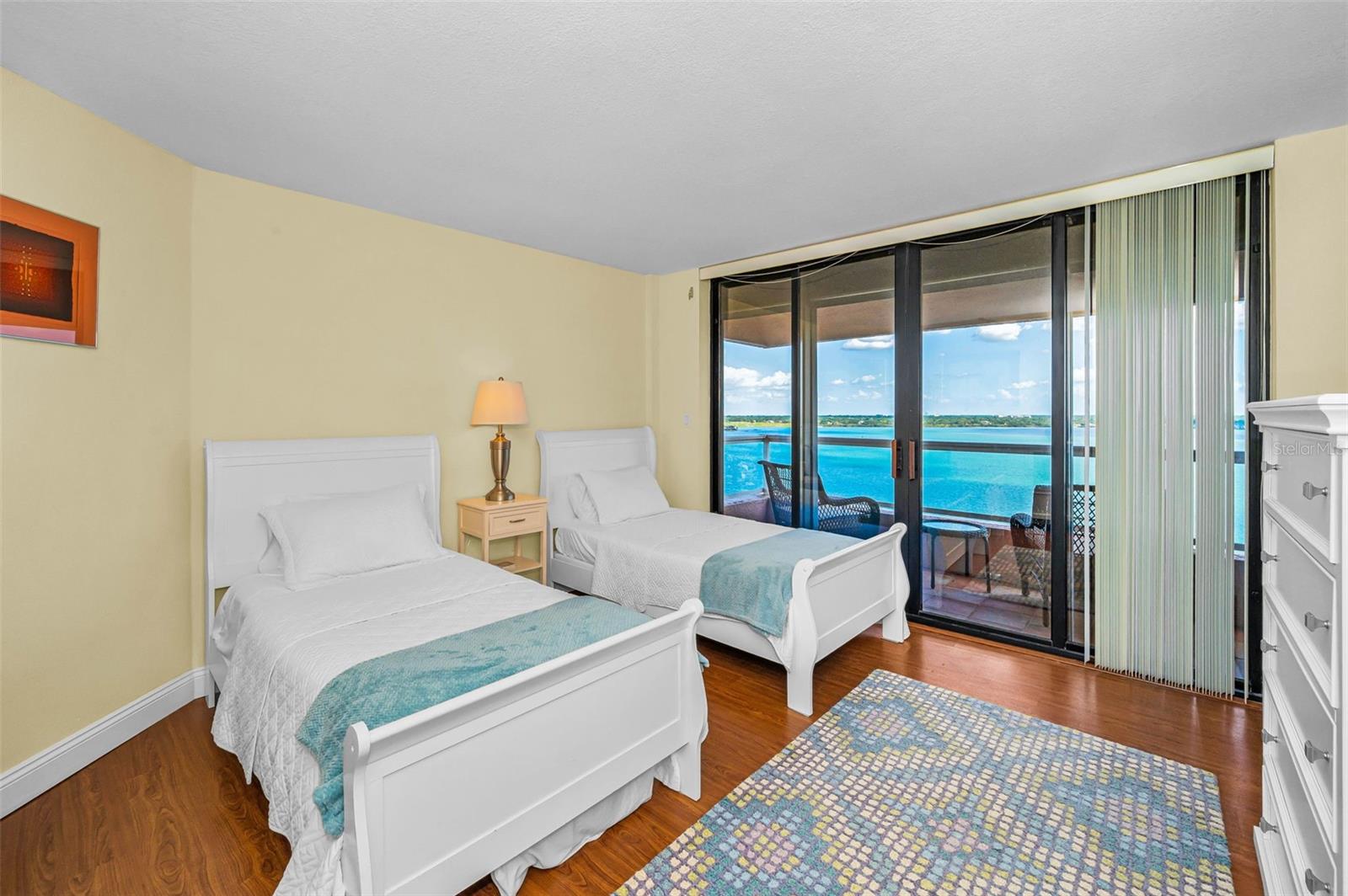 3rd Bedroom with Terrace Access & Aquamarine Seascape Panorama!