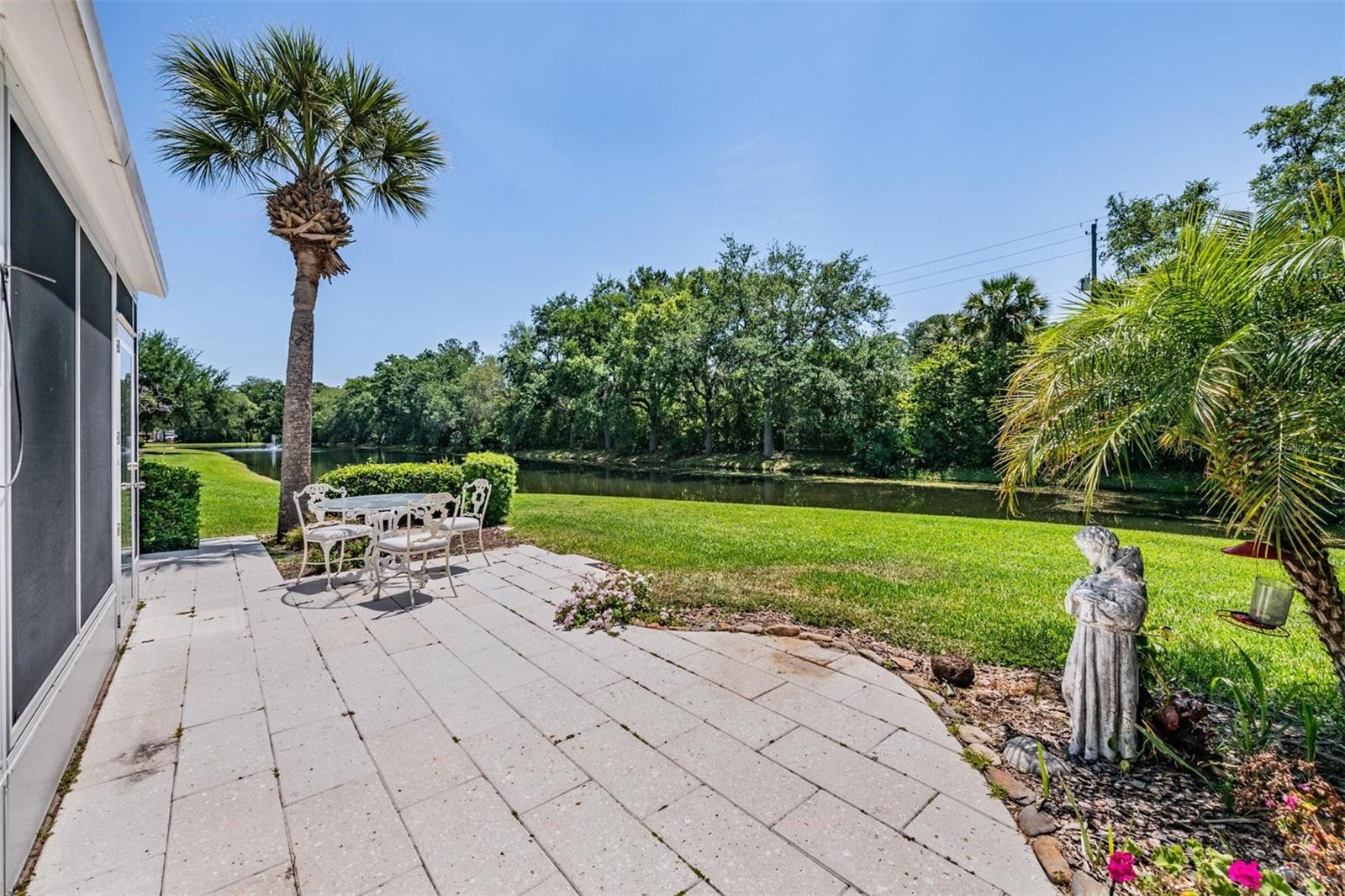 patio area with stone