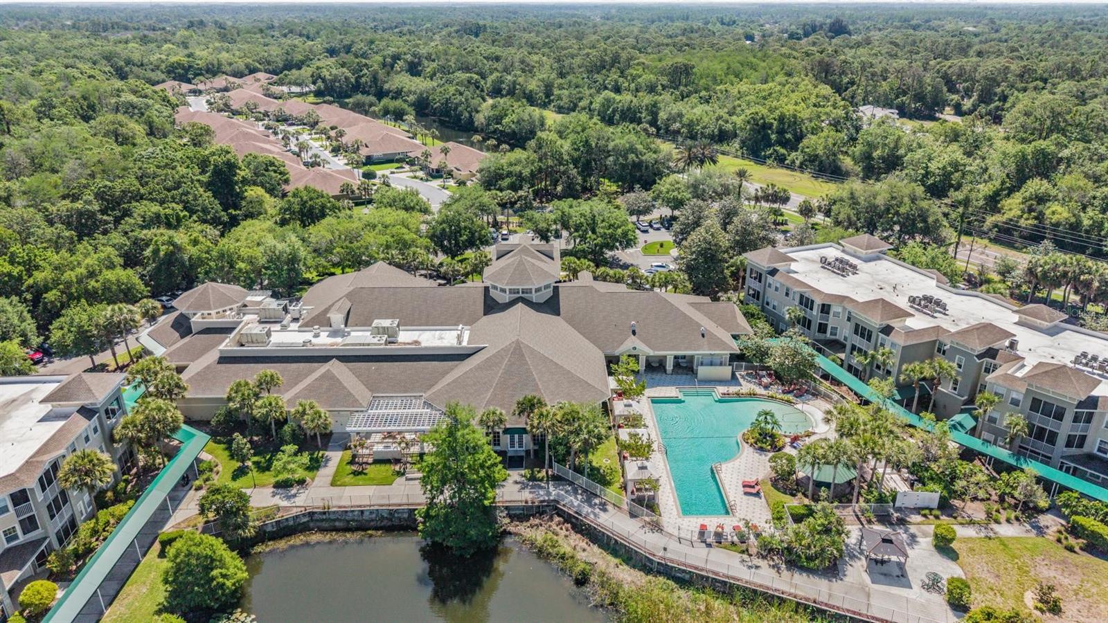 Clubhouse and pool area
