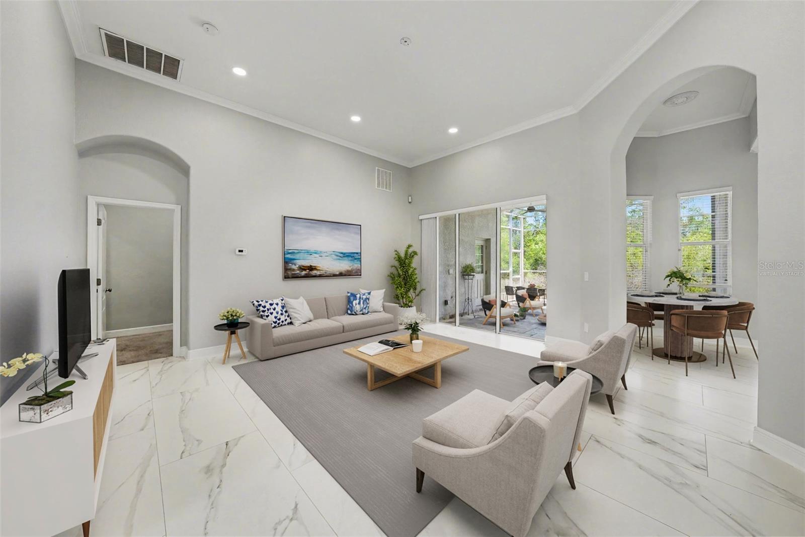 Virtually staged - Formal Living Room