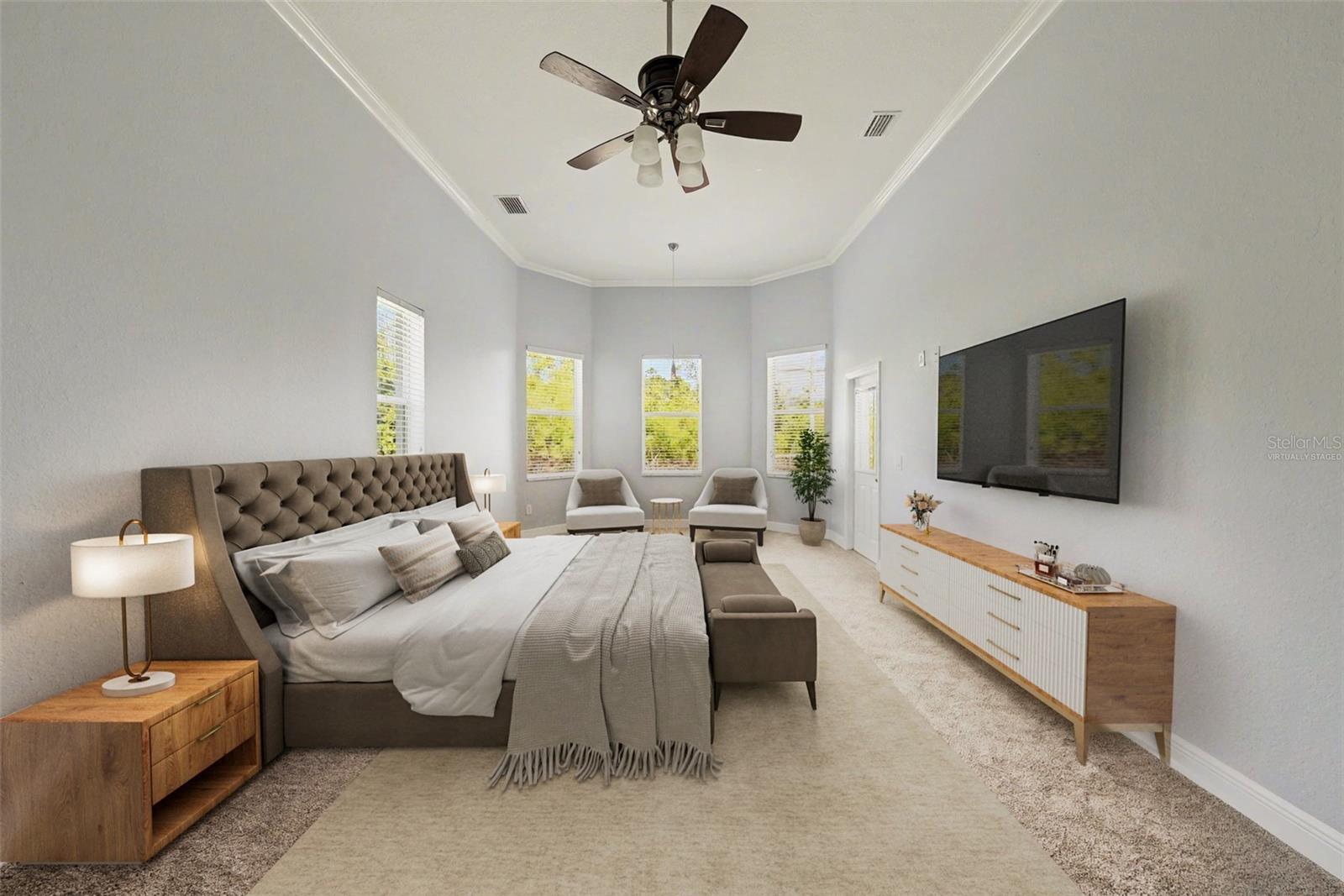 Virtually staged - Primary Bedroom