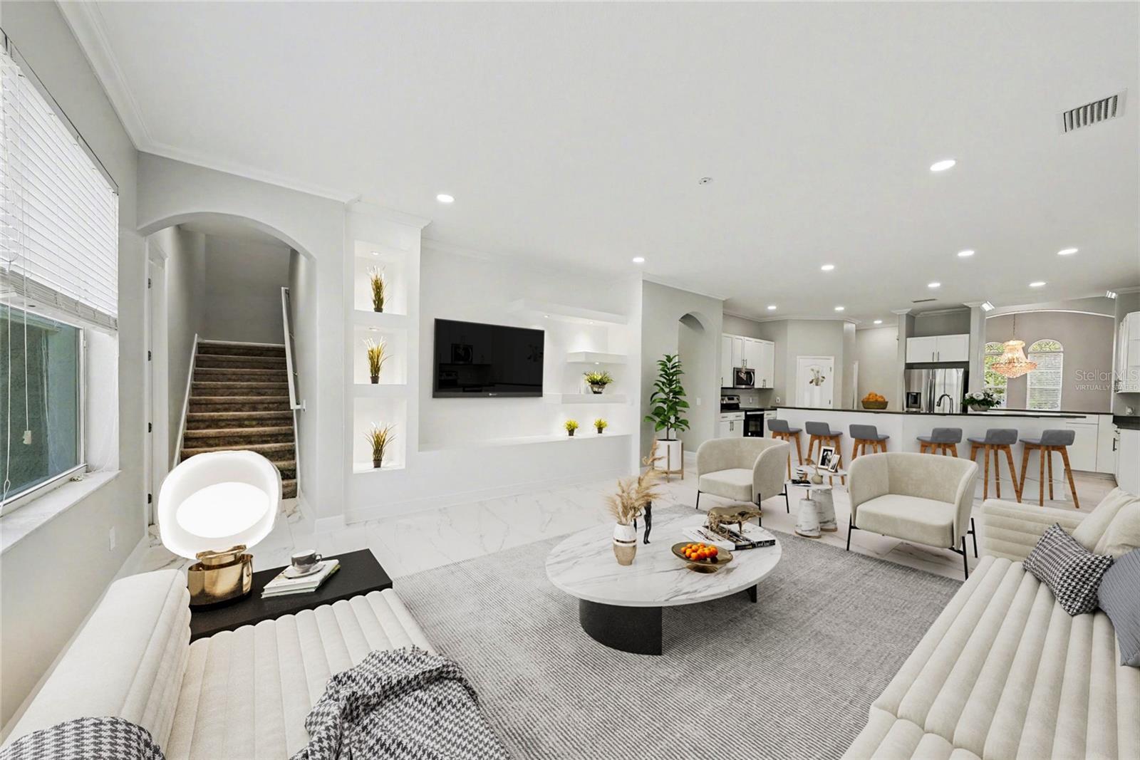 Virtually staged - Family Room