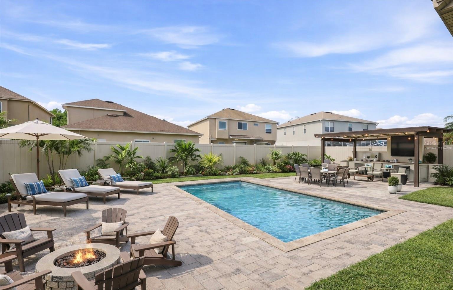 Backyard - Virtually Staged for Illustrative Purposes