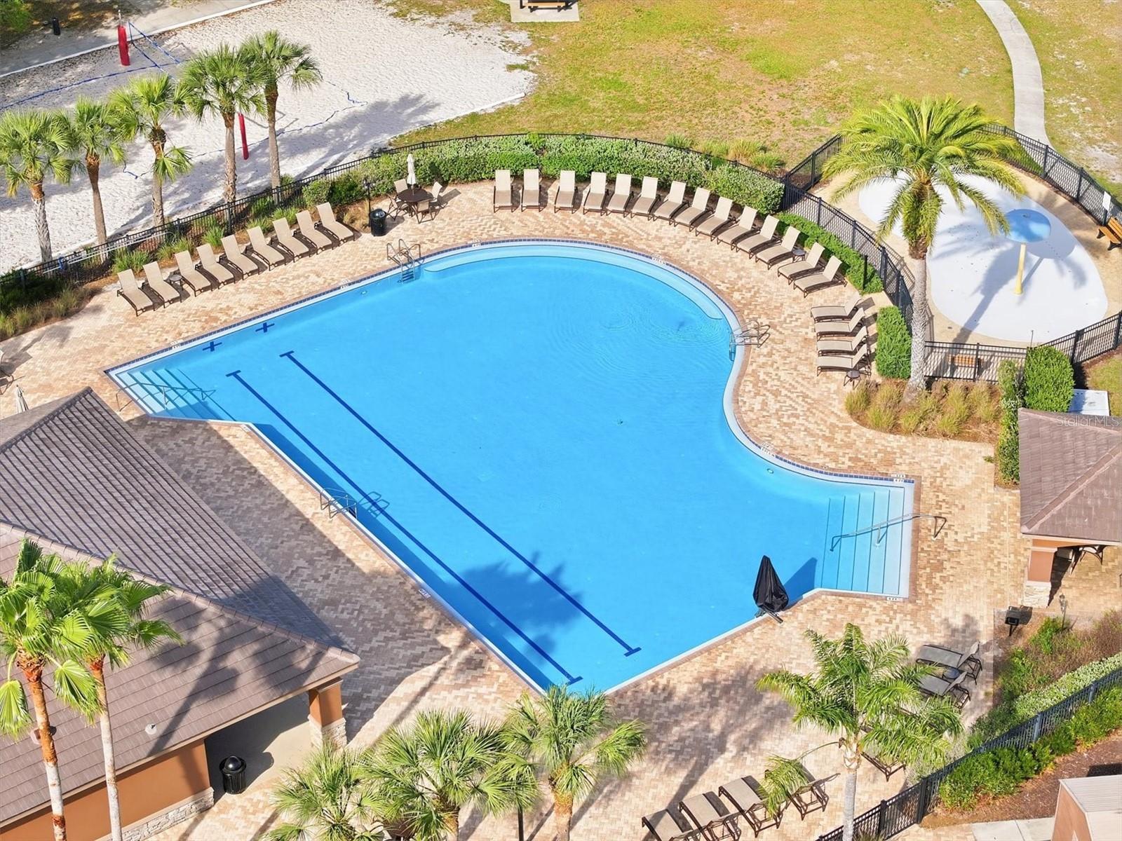 Large Sparkling Community Pool