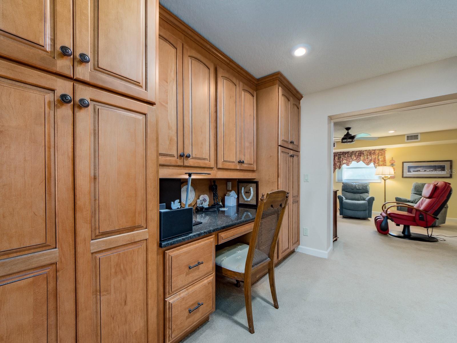 Built in desk and cabinets