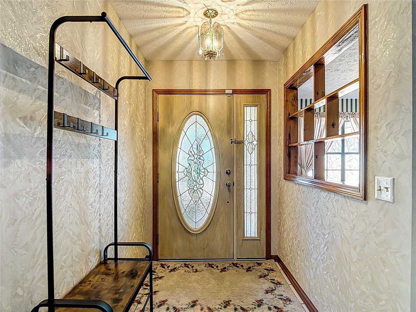 Tiled foyer.