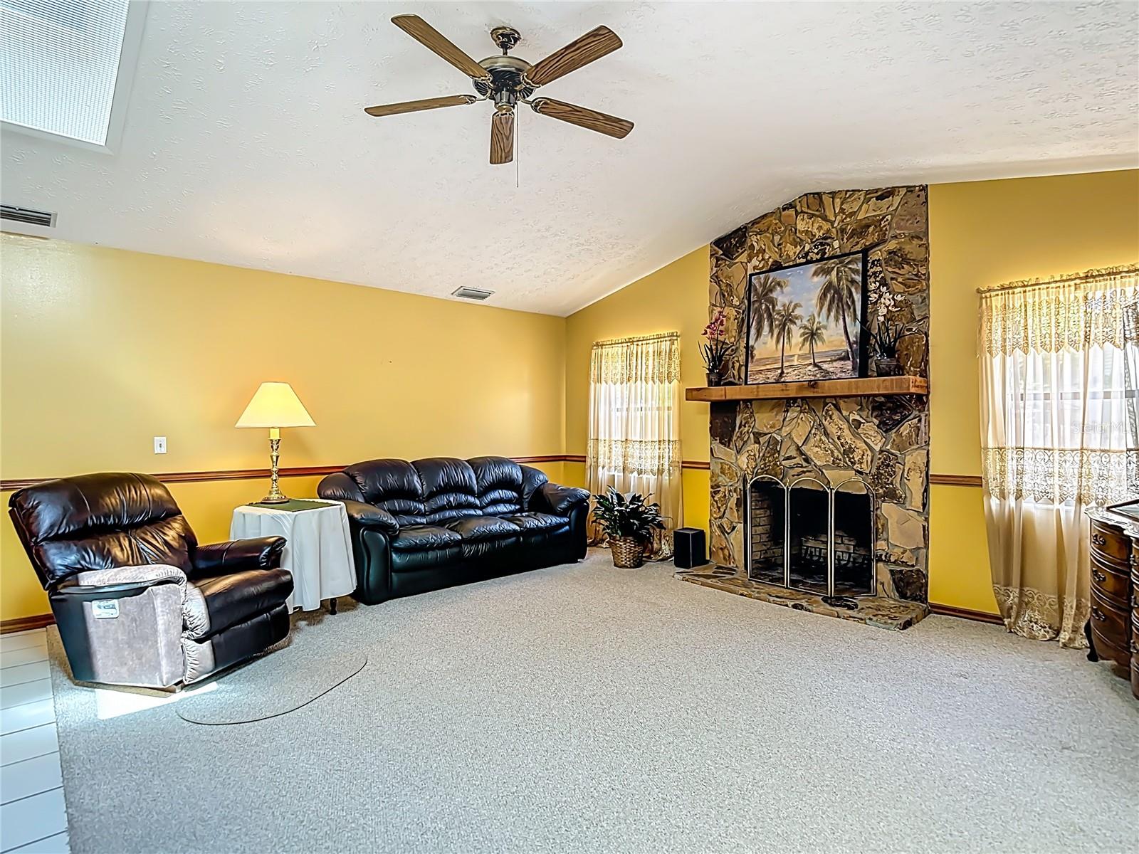 Large, open family room with two new skylights!