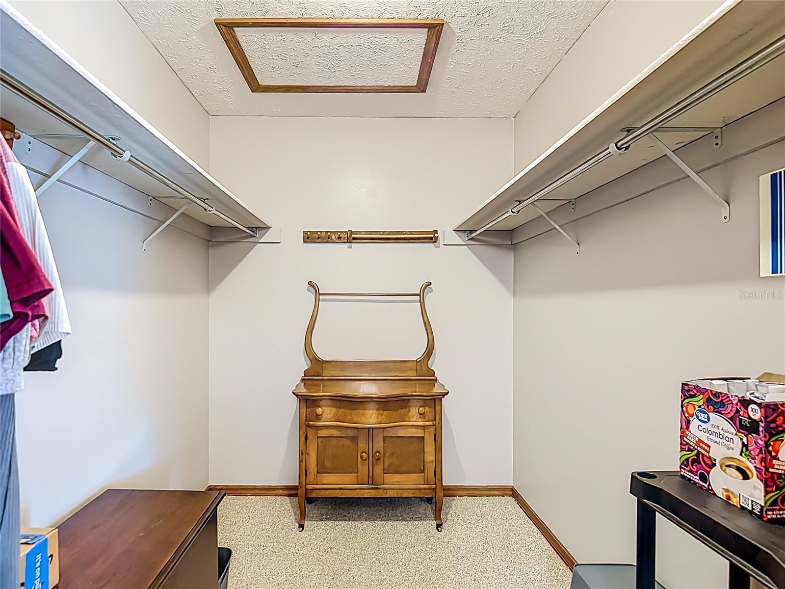 Large walk-in closet.