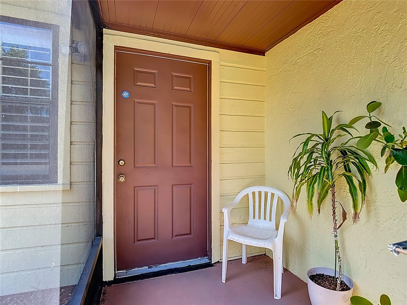 Small porch in backyard.