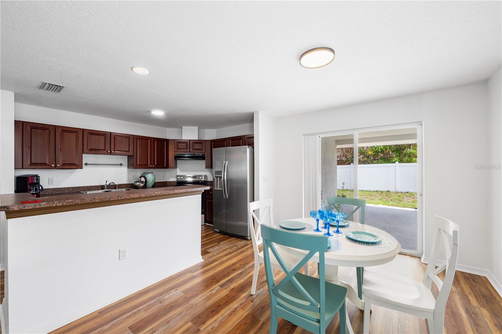 Sliding Door overlooking Backyard